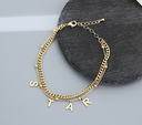 Normcore Metal Letter Bracelet