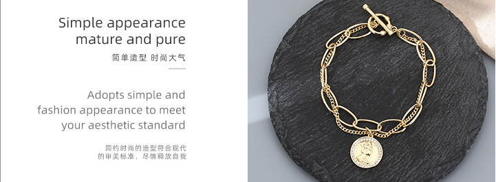 Stylish Round Charm Bracelet