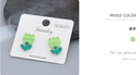 Paint Green Flower Earrings