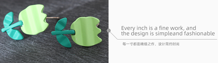 Paint Green Flower Earrings
