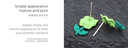 Paint Green Flower Earrings