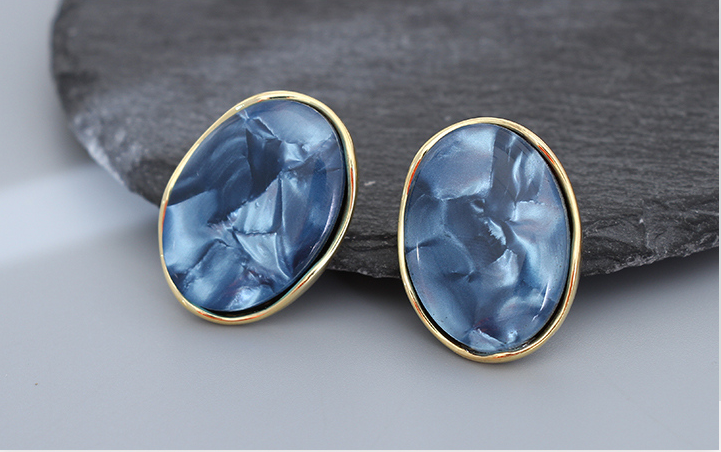 Oval Acrylic Earrings