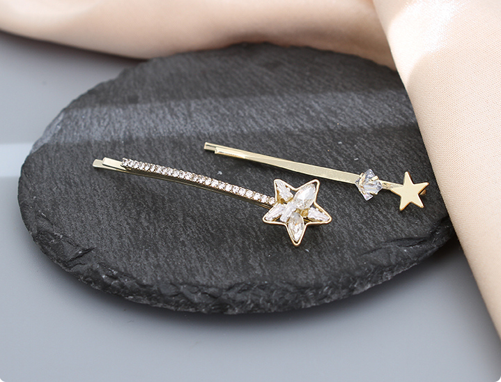 Glass Stone Satrs Hair Pin Set