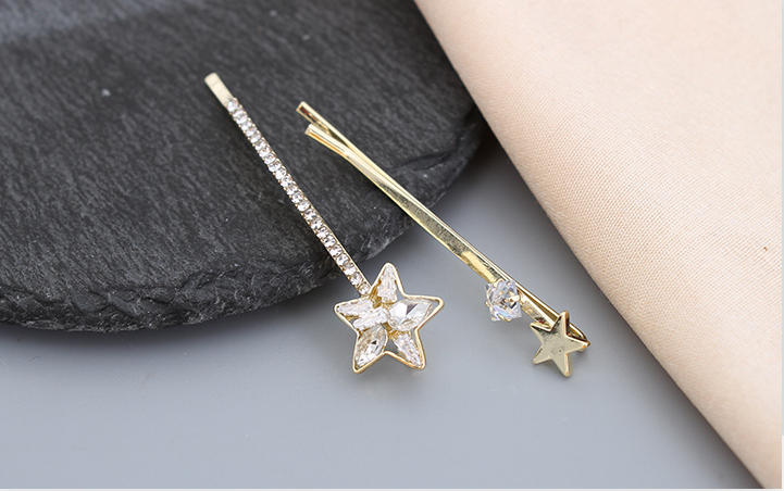 Glass Stone Satrs Hair Pin Set