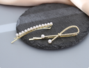 Stripes Cross Artificial Pearl Hair Pin Set