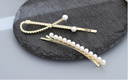 Stripes Cross Artificial Pearl Hair Pin Set