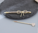 Bow Knot Heart Hair Pin Set