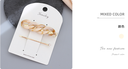 Beige Chain Geometric Hair Pin Set