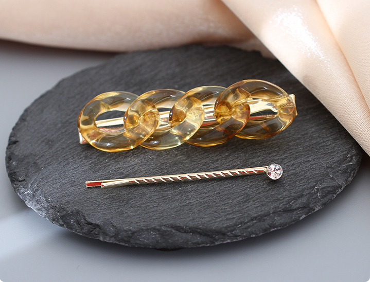 Tawny Chain Geometric Hair Pin Set
