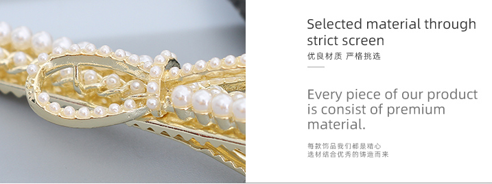 Artificial Pearl Bow Knot Hair Clip