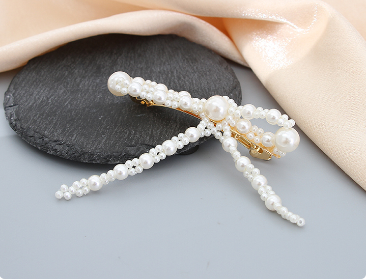 Hand Knitting Bow Knot Hair Clip