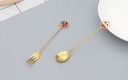 Fruit Pendant Collection Gold Dessert Fork/Spoon