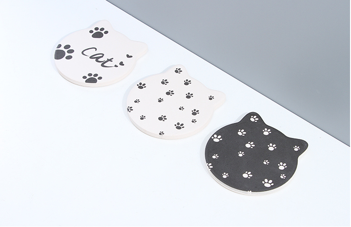 Cute Cat Shape Diatomite Drink Cup Coaster
