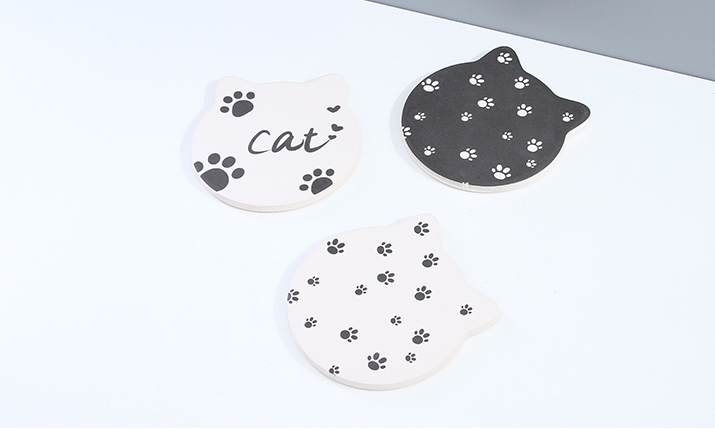 Cute Cat Shape Diatomite Drink Cup Coaster