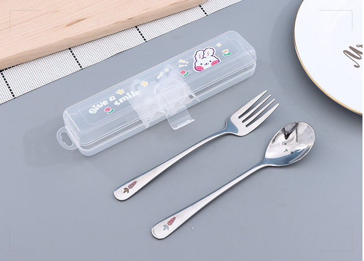 Carrot Fork Spoon Tableware Set(No.8, Natural Color)