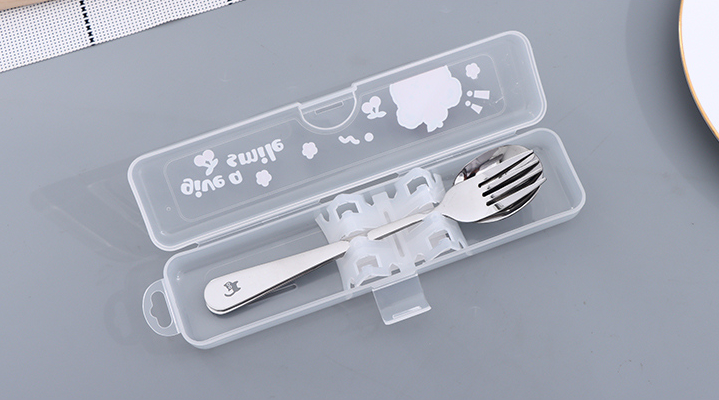 Kitty Fork Spoon Tableware Set(No.7, Natural Color)
