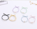 Metal Geometric Artificial Pearl Hair Rope Set