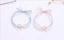 Metal Geometric Artificial Pearl Hair Rope Set