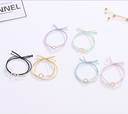 Metal Geometric Artificial Pearl Hair Rope Set