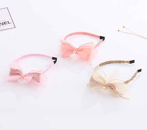 Cute Artificial Pearl Bow Knot Kids Hair Band