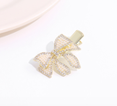 Double Bowknot Artificial Pearl Rhinestone Hair Clip