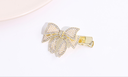 Double Bowknot Artificial Pearl Rhinestone Hair Clip
