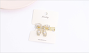 Bowknot Artificial Pearl Rhinestone Hair Clip