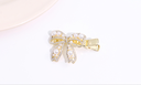 Bowknot Artificial Pearl Rhinestone Hair Clip