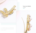 Bowknot Artificial Pearl Rhinestone Hair Clip
