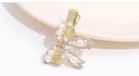 Bowknot Artificial Pearl Rhinestone Hair Clip