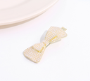 Simple Bowknot Artificial Pearl Hair Clip