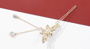 Rhinestone Artificial Pearl Dragonfly Hair Clip