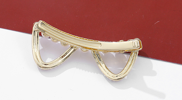 Kitty Ear Rhinestone Artificial Pearl Hair Clip