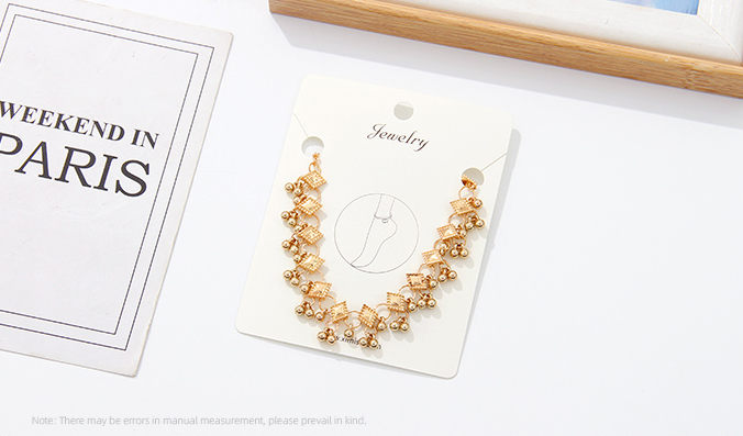 Trendy Rhombus Bead Anklet