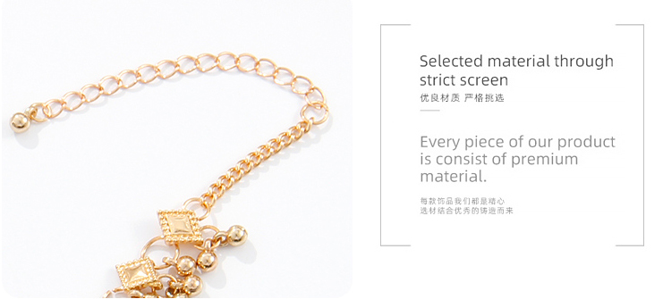 Trendy Rhombus Bead Anklet