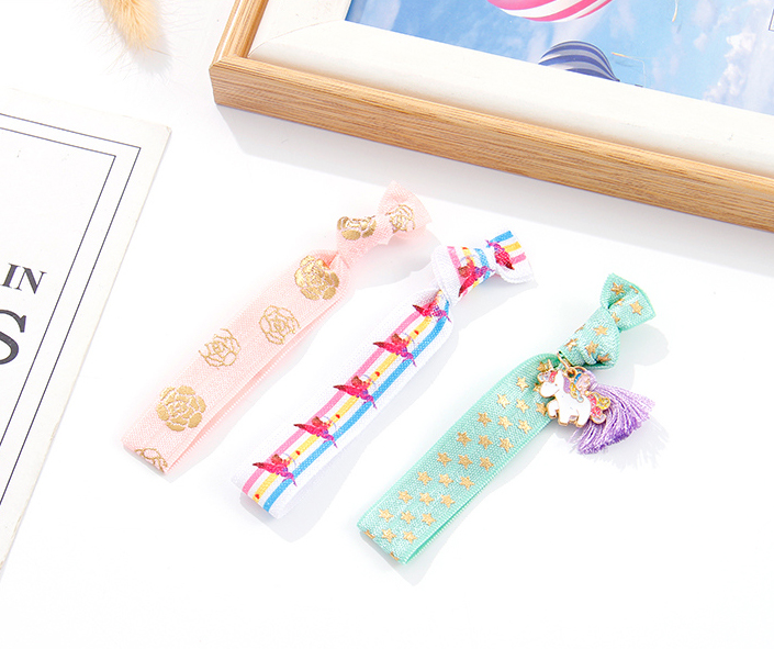 Delicate Rose Butterfly Unicorn Hair Tie