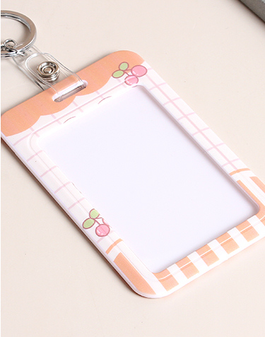 Cherry Bear Card Holder Keychain