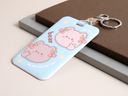 Cherry Bear Card Holder Keychain