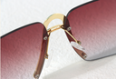 Popular Series Square Rimless Sunglasses (Gold Legs Tawny Lens)