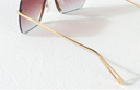 Popular Series Square Rimless Sunglasses (Gold Legs Tawny Lens)
