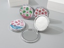 Portable Round Makeup Mirror (Glitters Series - Fruit 1)