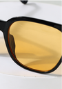 Classic Series Pearl Embellished Women's Sunglasses (Black Frame Yellow Lens)
