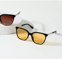 Classic Series Pearl Embellished Women's Sunglasses (Black Frame Yellow Lens)