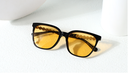 Classic Series Pearl Embellished Women's Sunglasses (Black Frame Yellow Lens)
