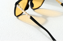 Classic Series Pearl Embellished Women's Sunglasses (Black Frame Yellow Lens)