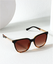 Classic Series Pearl Embellished Women's Sunglasses (Tortie Frame Tawny Lens)