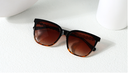 Classic Series Pearl Embellished Women's Sunglasses (Tortie Frame Tawny Lens)