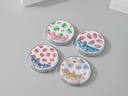 Portable Round Makeup Mirror (Glitters Series - Fruit 1)