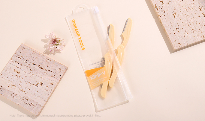  Color Series Folding Eyebrow Razor 2Pcs (Yellow)