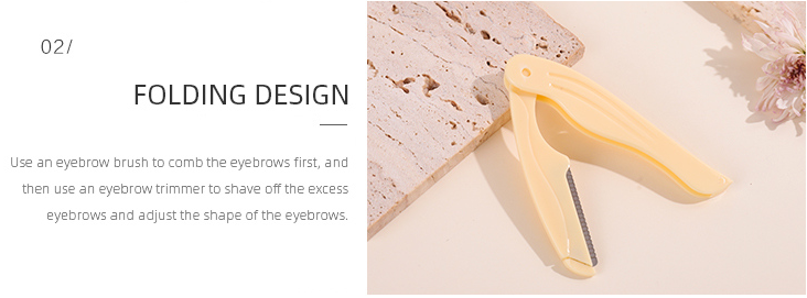 Color Series Folding Eyebrow Razor 2Pcs (Yellow)